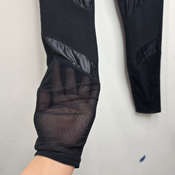 Fabletic Black Powerhold High Waist Mesh Active Leggings - Picture 6 of 11
